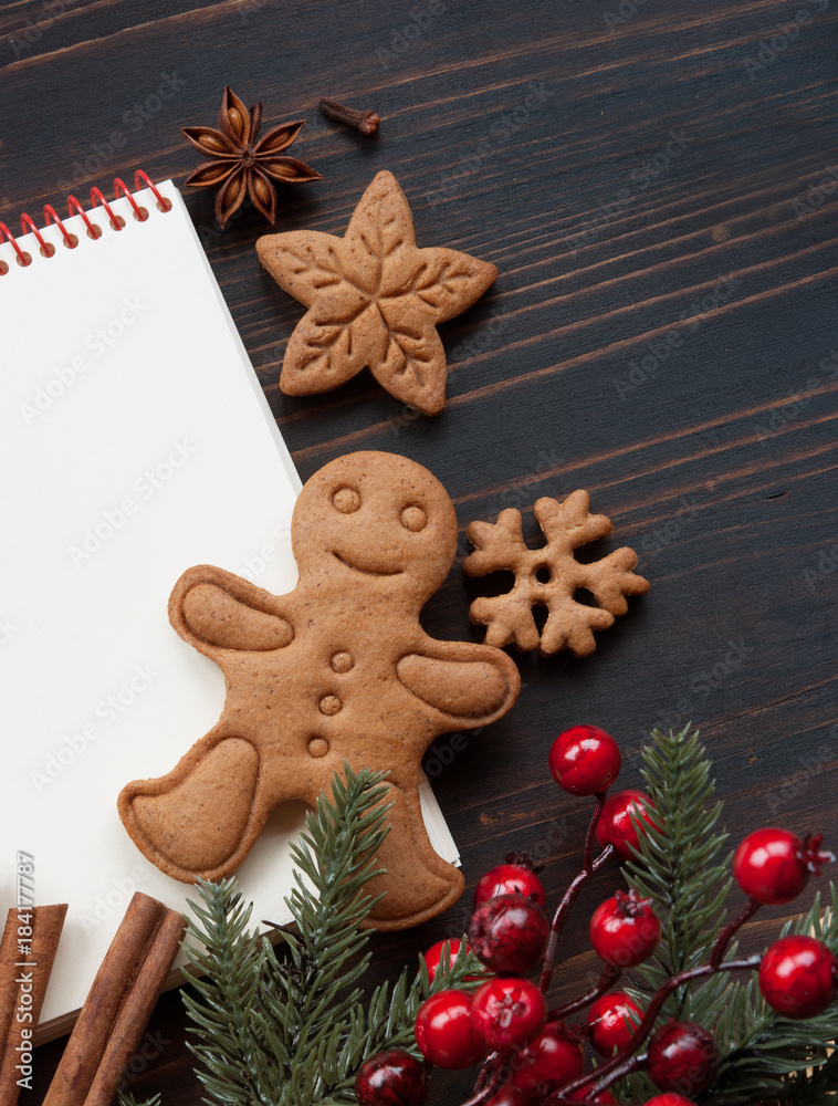 Christmas recipe background Christmas recipe background