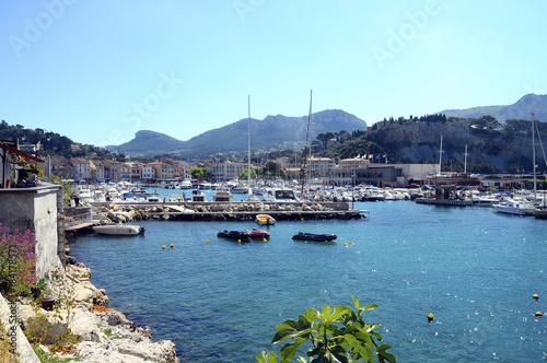 Cassis marina and village  french riviera  france