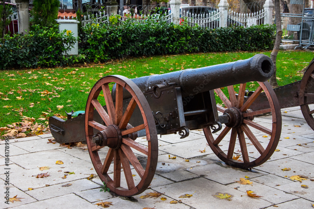 Old ottoman cannon in city of Bursa