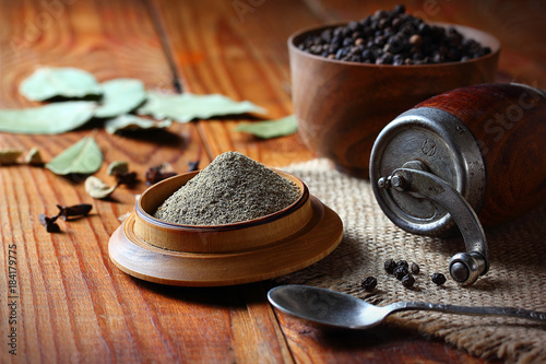 hot spicy pepper in a plate on wooden table