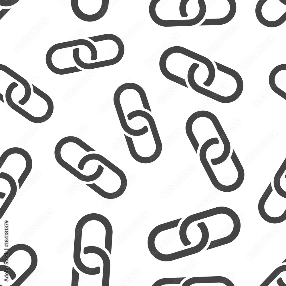 Chain seamless pattern background. Business flat vector illustration. Connection sign symbol pattern. Chain seamless pattern background. Business flat vector illustration. Connection sign symbol pattern.