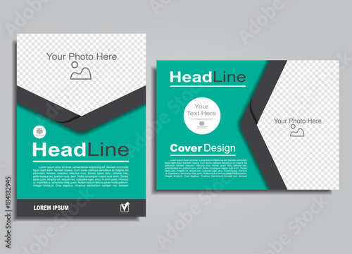 Book album brochure flyer design template. Vector illustration.