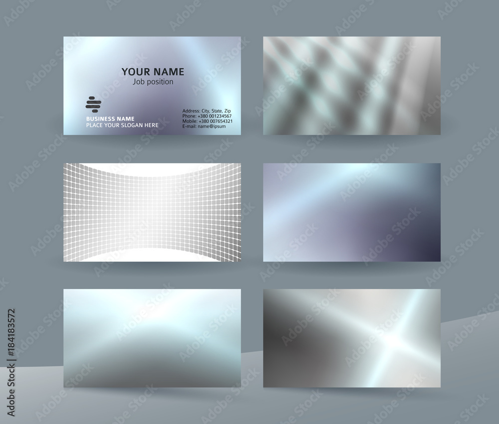 business card set background design for