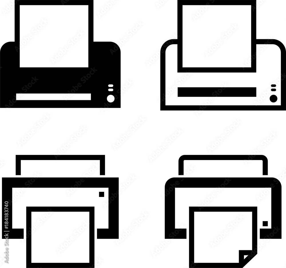 Printer Icon, Ink Jet, Laser Printer Printer Icon, Ink Jet, Laser Printer