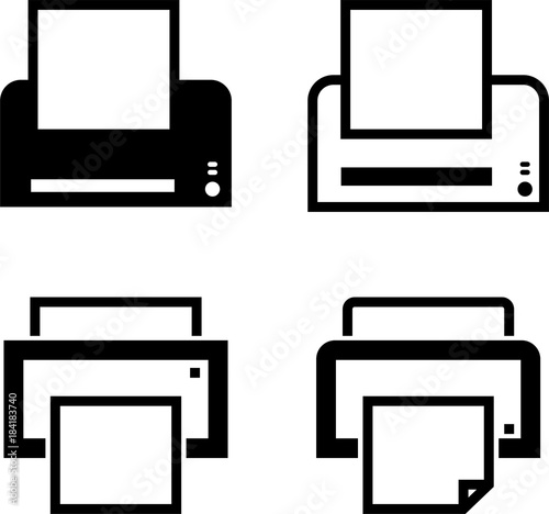 Printer Icon, Ink Jet, Laser Printer