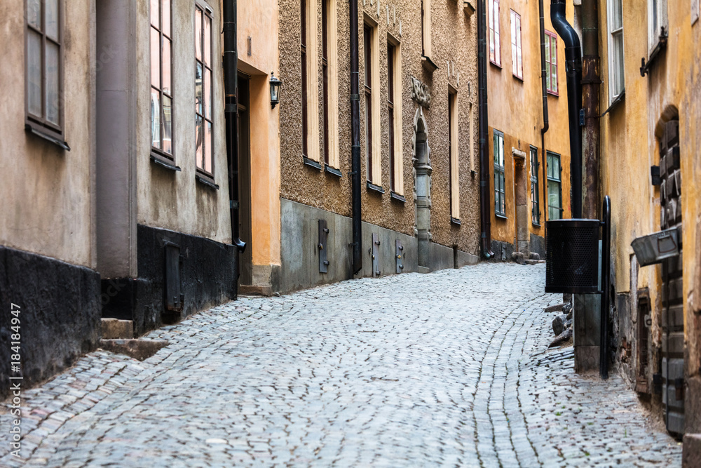 Obraz premium cobblestone pavement in old town