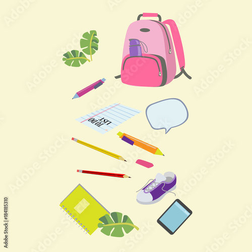 set of subjects for study and recreation, for school office and home