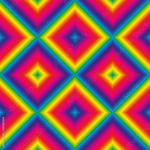 vector abstract rhombus seamless background - full color spectrum rainbow