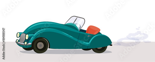 Vector Retro convertible car 