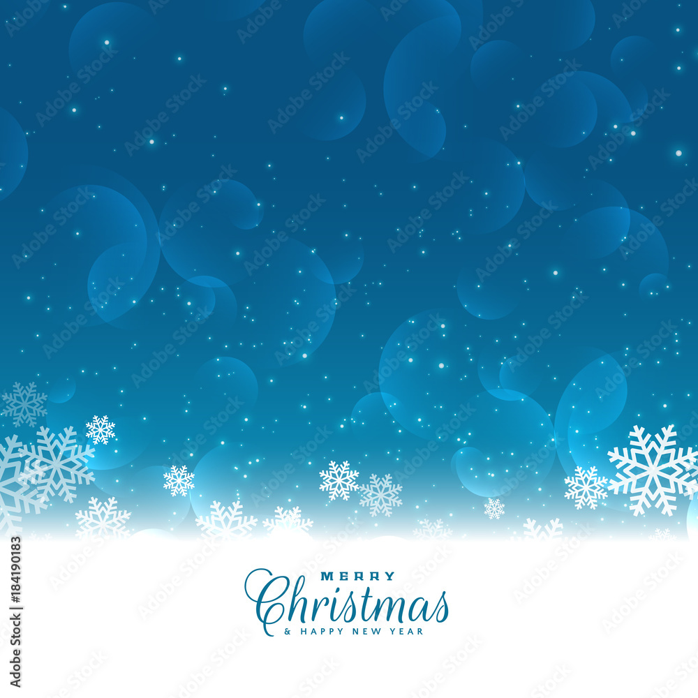 merry christmas snowflakes vector greeting