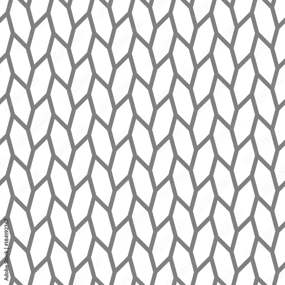 Naklejka premium Abstract seamless pattern of hexagons. Motion and interlocking geometric forms.