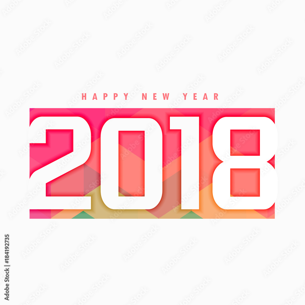 colorful 2018 new year background design
