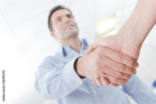 man shaking hand