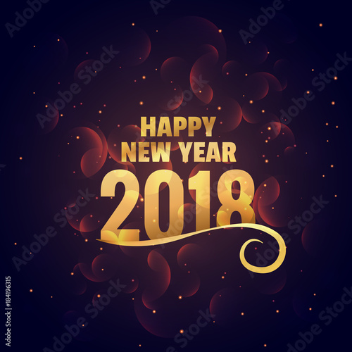 happy new year golden background greeting