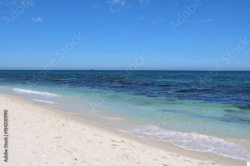 Sandy beach of Cottesloe Beach at Indian Ocean in summer  Western Australia