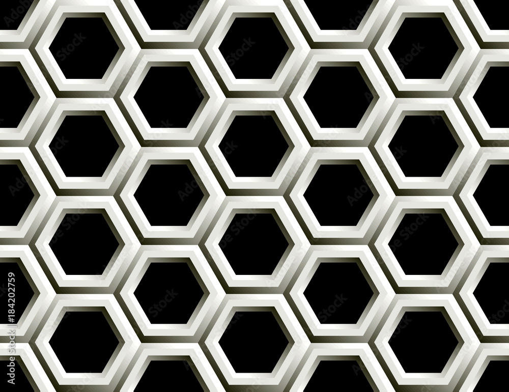 Seamless pattern of hexagons Seamless pattern of hexagons