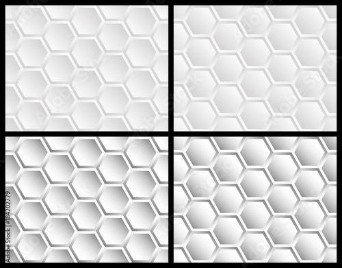 Seamless pattern of hexagons