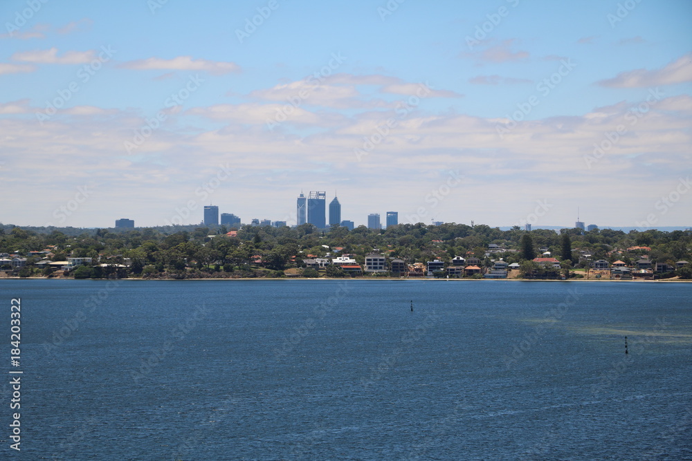 View to Swan River in Perth, Western Australia