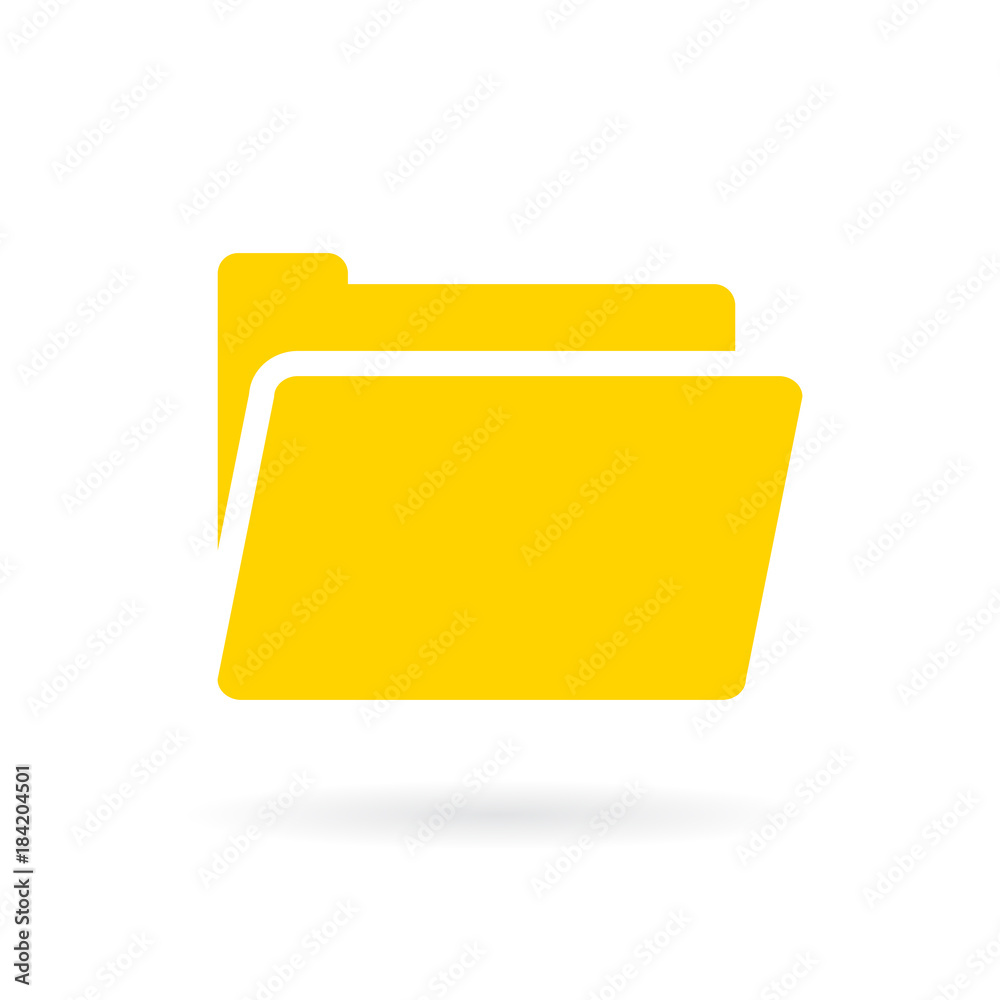 Yellow computer folder vector icon Yellow computer folder vector icon