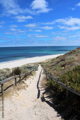 Way to Cottesloe Beach at Indian Ocean  Perth Western Australia 
