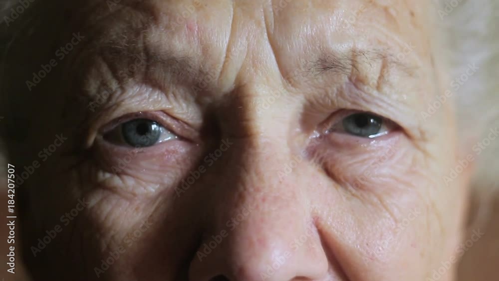 Eyes of an old woman crying Eyes of an old woman crying