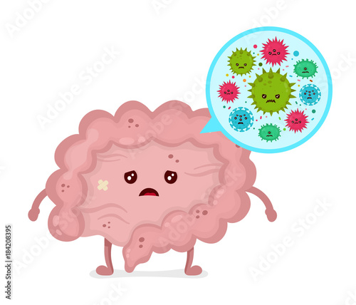 Microscopic bad bacterias. microflora, viruses