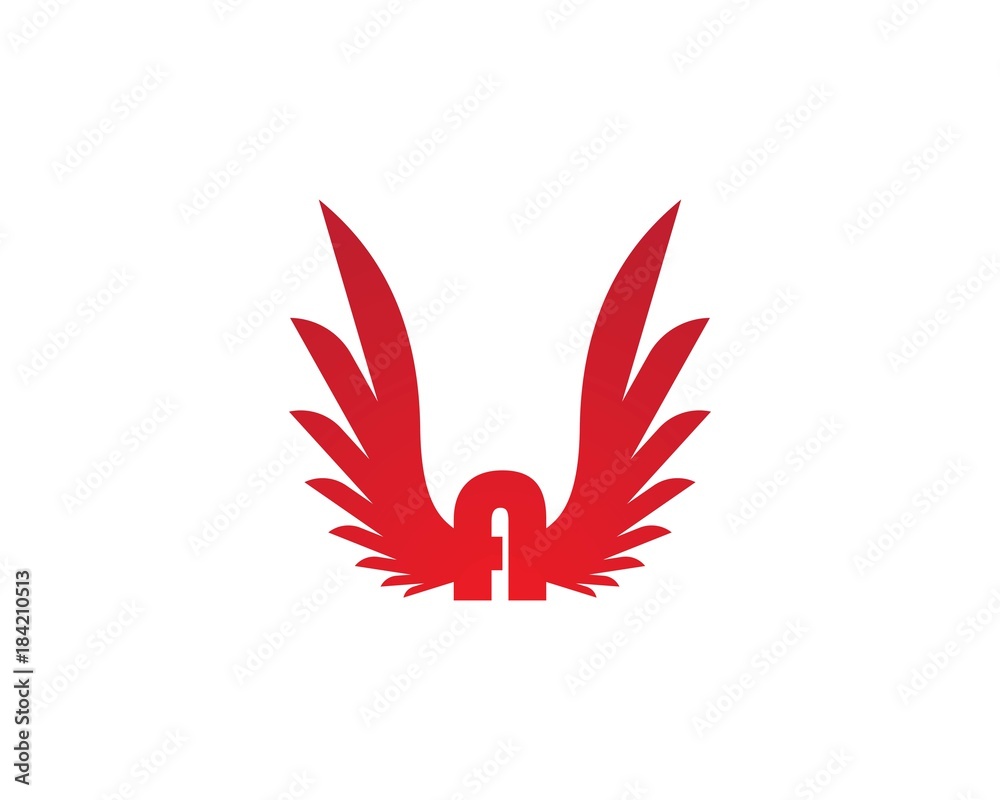 Naklejka premium Falcon Wing Logo Template