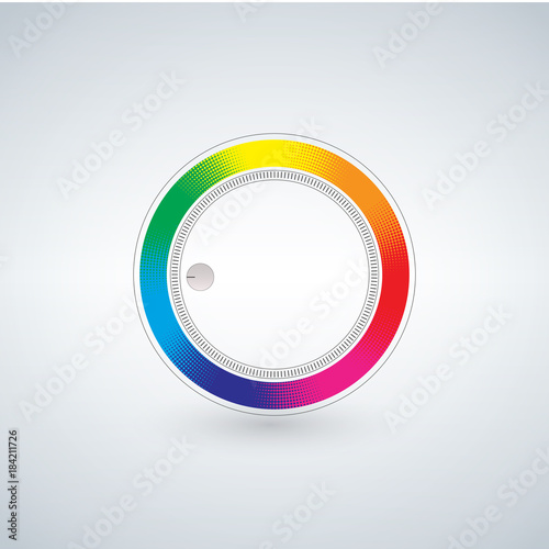 Gradient rainbow color ring Regulator or switch