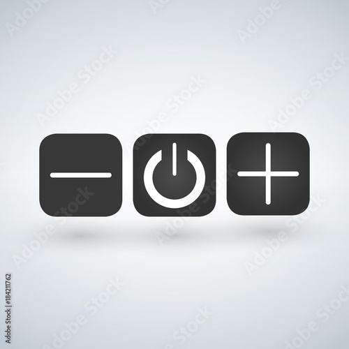 Set of buttons switches reg...