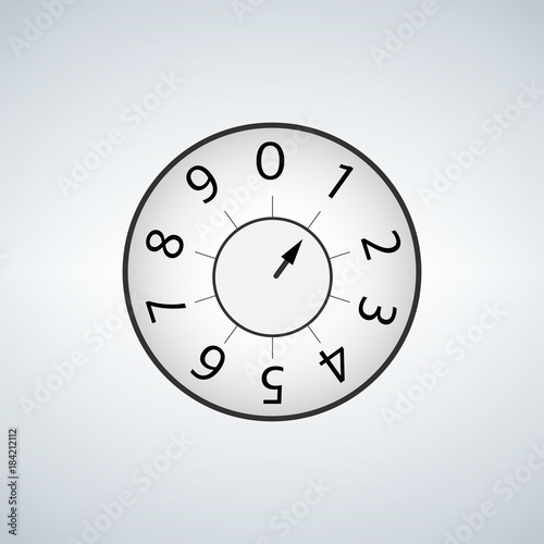 control knob, adjusting regulator with digits
