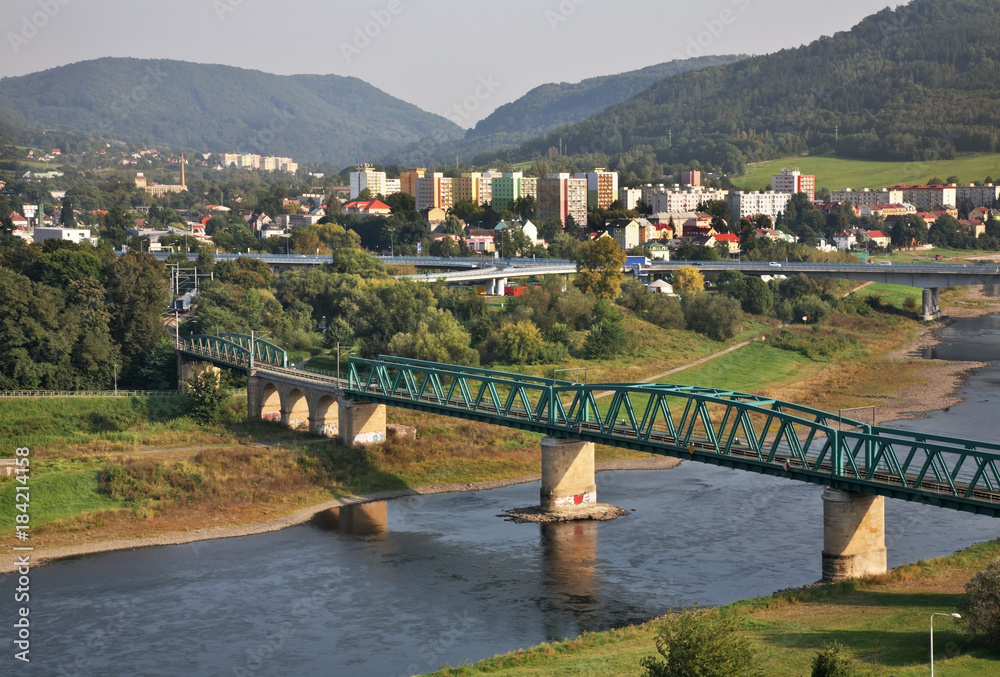 Fototapeta premium Panoramic view of Decin. Czech Republic