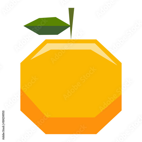 Cartoon Orange Isolated On White Background
 photo