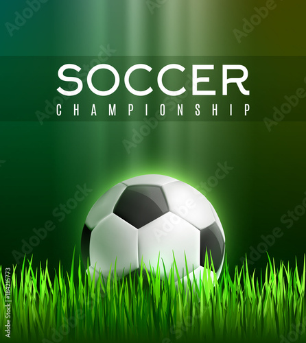 Football sport game poster with 3d soccer ball © Vector Tradition