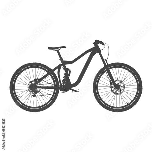 Downhill Bike Silhouette. Vector Illustration