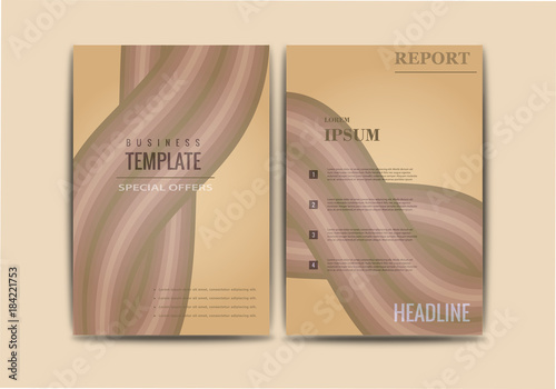 Abstract vector modern flyers brochure. Business brochure flyer design layout template in A4 circles