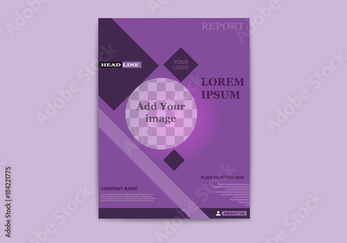 Abstract vector modern flyers brochure. Business brochure flyer design layout template in A4 circles