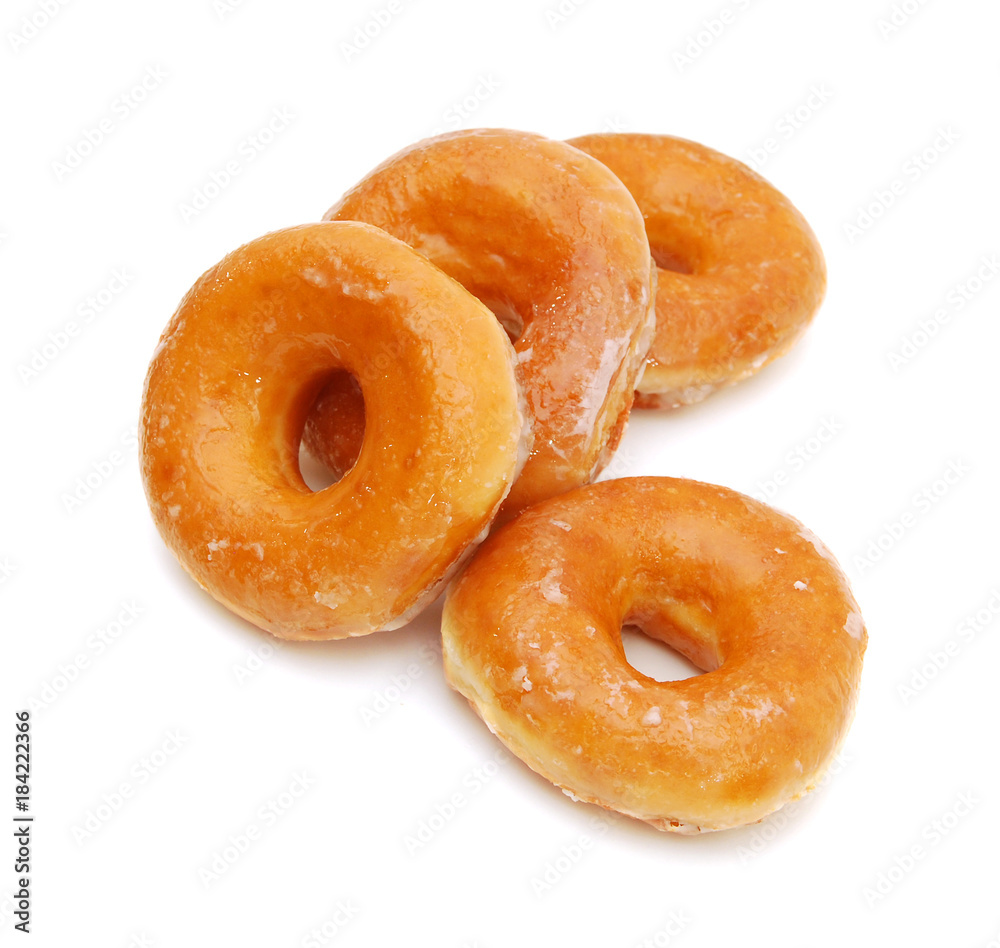 sugary donut isolated on a white background sugary donut isolated on a white background