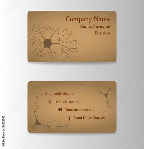 Neurosurgeon or brain doctor business card