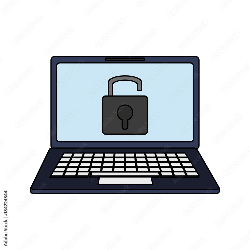 Laptop locked and secured Laptop locked and secured