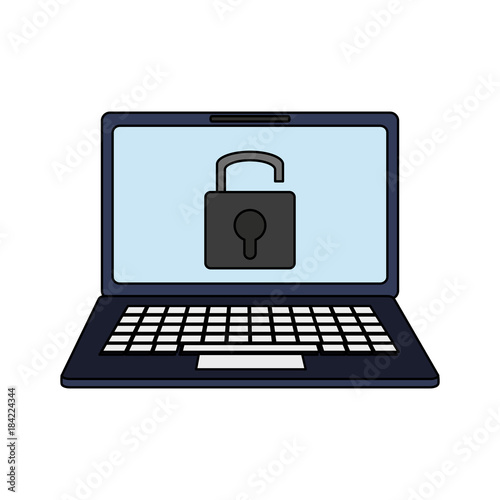 Laptop locked and secured