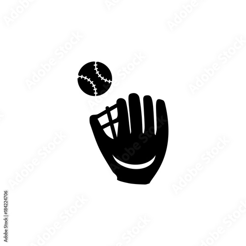 baseball glove and ball icon. Sports Accessory icon. Sport element icon. Premium quality graphic design. Signs, outline symbols collection icon for websites, web design, mobile app