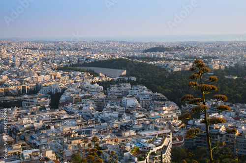 View over the city of Athens, the capital of Greece 
