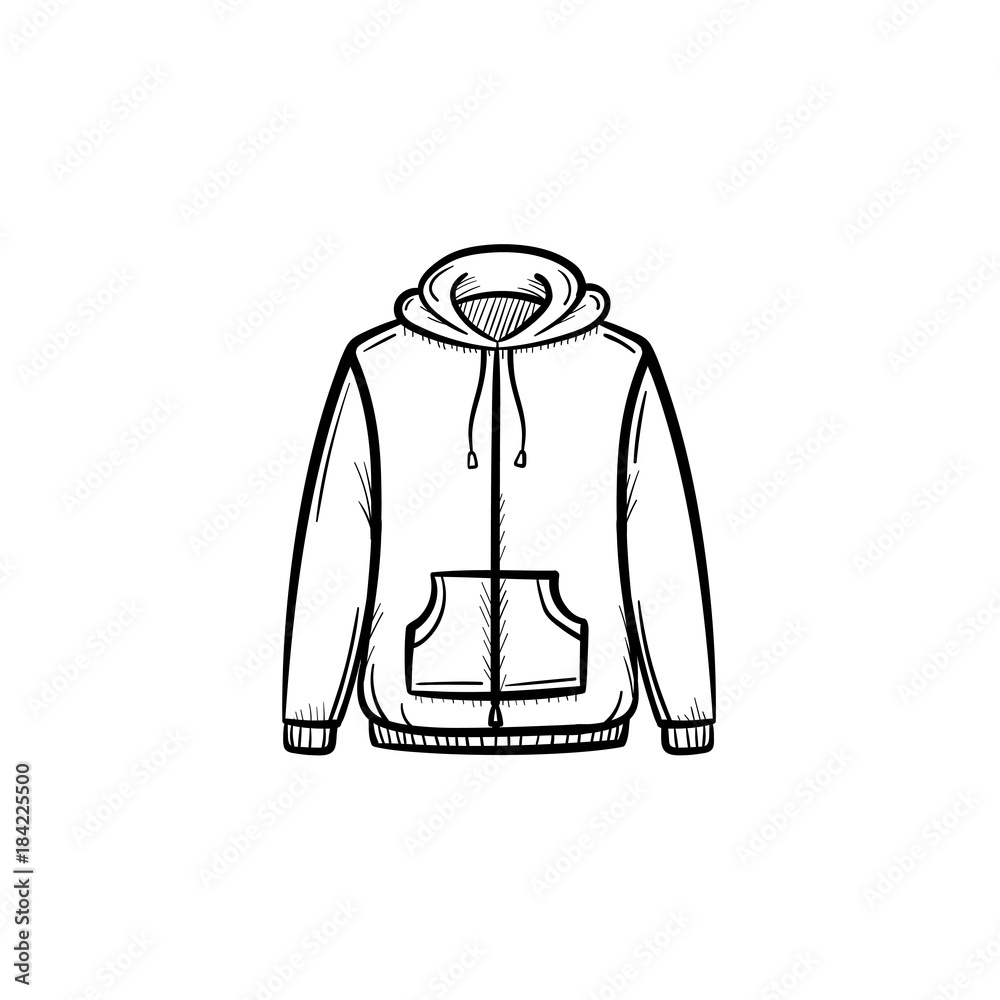 Vecteur Stock Vector hand drawn sweater outline doodle icon. Sweater sketch  illustration for print, web, mobile and infographics isolated on white  background. | Adobe Stock