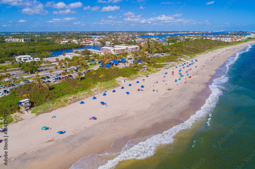 Aerial image Oceanfront Beach Park Boynton Florida