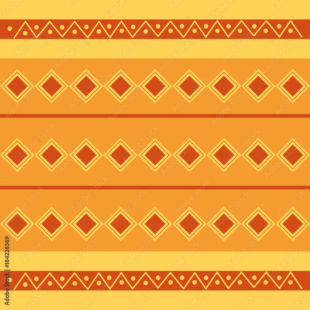 rhombus tribal ethnic wallpaper pattern design vector illustration