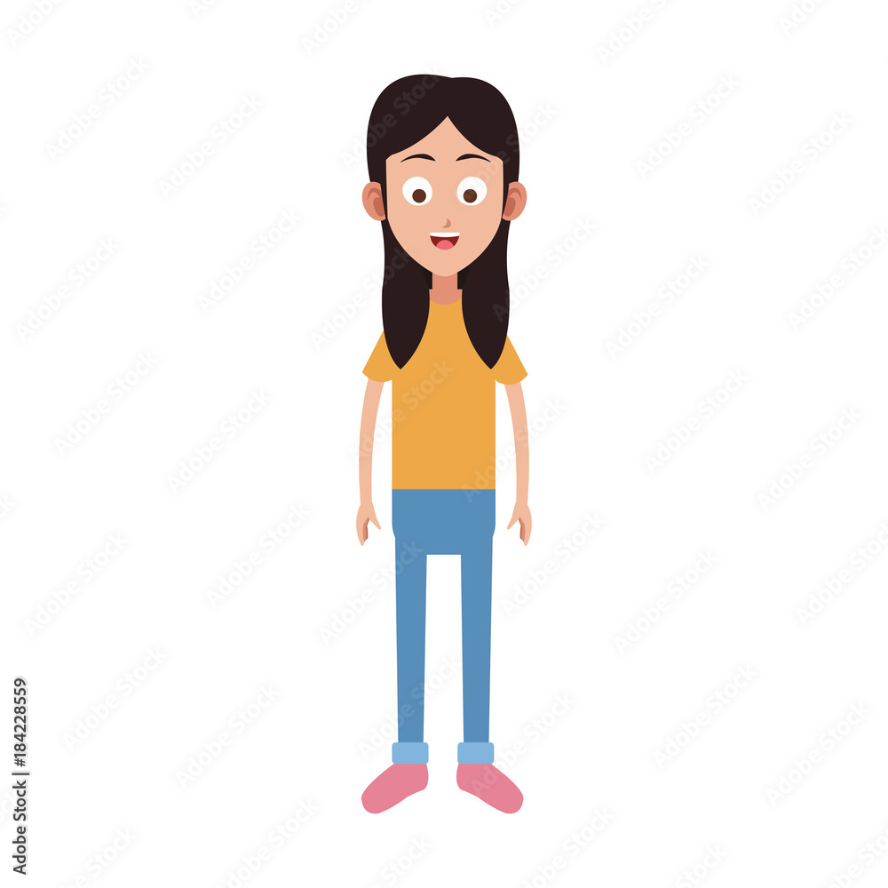 Young woman cartoon