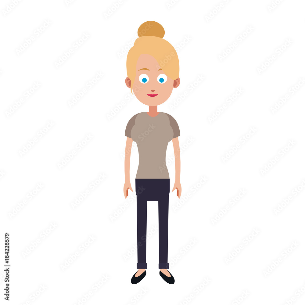 Young woman cartoon Young woman cartoon