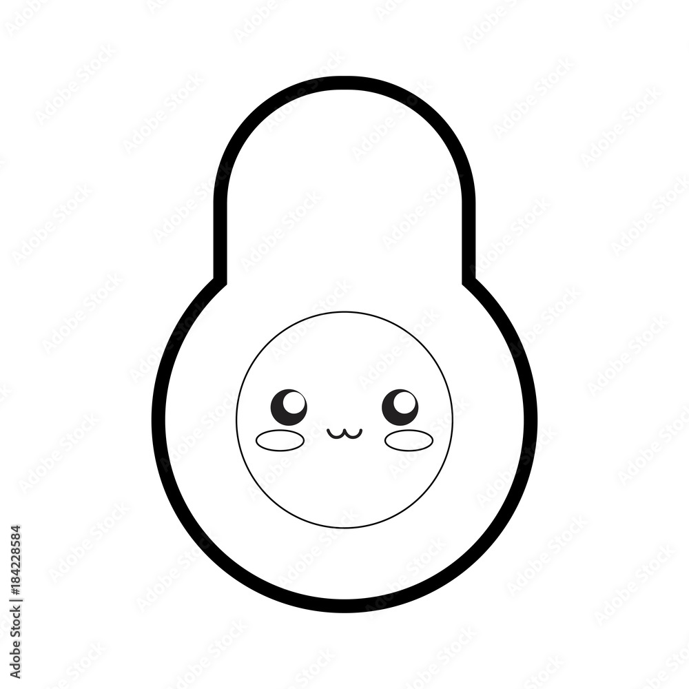 kawaii avocado vector illustration kawaii avocado vector illustration