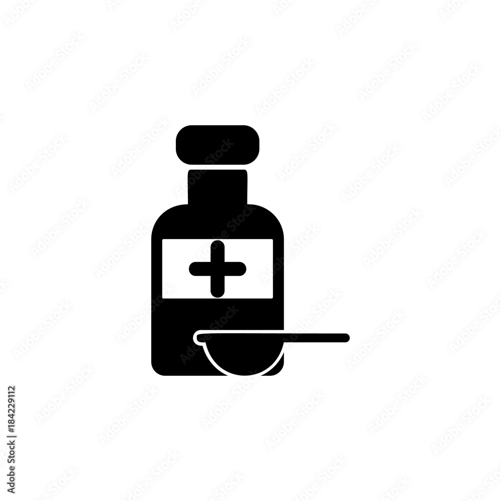 Medical syrup and spoon icon. Medicine icon. Element treatment icon. Premium quality graphic design. Signs, outline symbols collection icon for websites, web design, mobile app Medical syrup and spoon icon. Medicine icon. Element treatment icon. Premium quality graphic design. Signs, outline symbols collection icon for websites, web design, mobile app