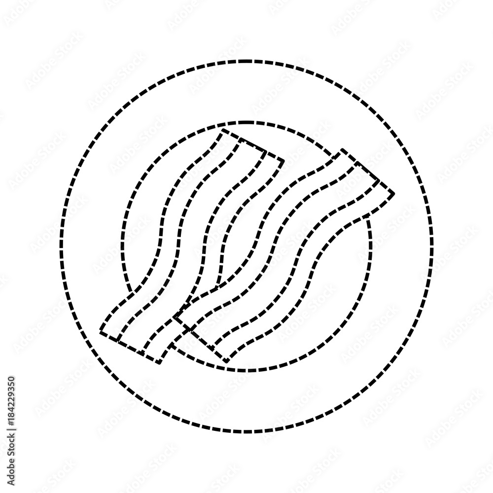 palte with bacon vector illustration palte with bacon vector illustration